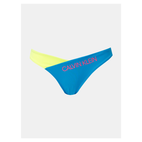 Žluto-modrý spodní díl plavek Calvin Klein Underwear