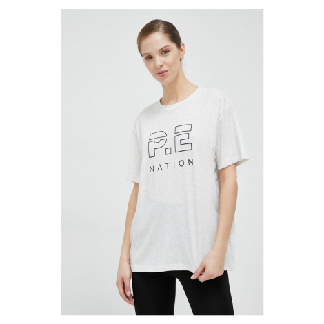 Bavlněné tričko P.E Nation šedá barva PE Nation