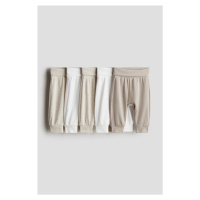 H & M - Bavlněné kalhoty 5 kusů - béžová