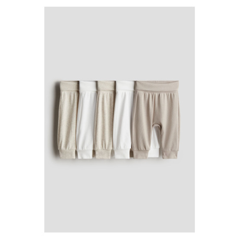 H & M - Bavlněné kalhoty 5 kusů - béžová H&M