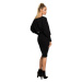 Pletené šaty v hladké černé model 17626025 - Moe