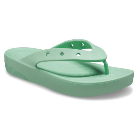 Crocs CLASSIC PLATFORM FLIP W Dámské žabky, světle zelená, velikost 37/38