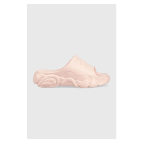 Pantofle Buffalo Cld Slide dámské, růžová barva, na platformě