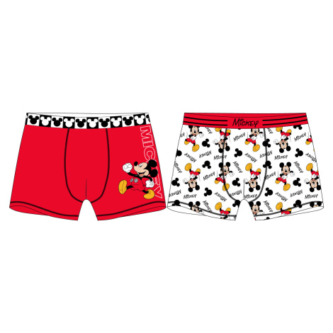 Mickey Mouse - licence Chlapecké boxerky - Mickey Mouse 5233A384, bílá / červená Barva: Mix bare