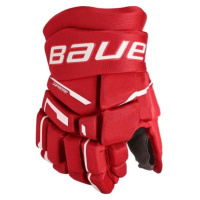 Bauer SUPREME M3 GLOVE-JR Juniorské hokejové rukavice, červená, velikost