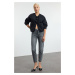 Trendyol Anthracite High Waist Mom Jeans