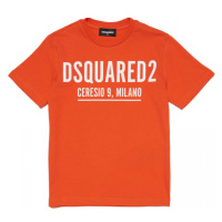 Tričko dsquared relax t-shirt červená
