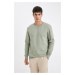 DEFACTO Regular Fit Crew Neck Thick Basic Sweatshirt