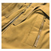 Žlutá dámská zimní bunda z různých spojených materiálů (7708)