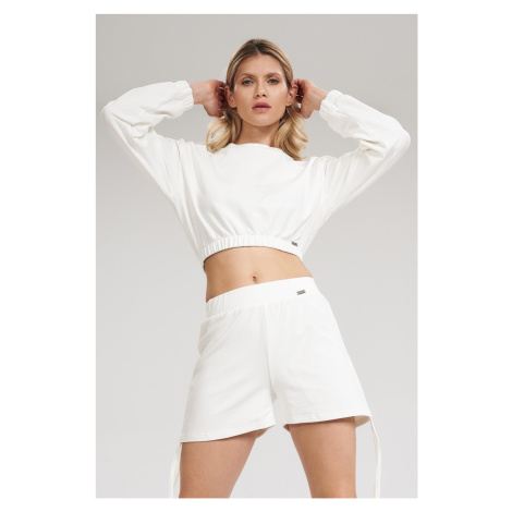 Crop mikina dámská bez kapuce M771 FIGL