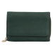 Dámská malá koženková peněženka Annien, tmavě zelená
