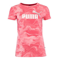 Puma ESSENTIALS + MARBLEIZED TEE Dámské tričko, růžová, velikost