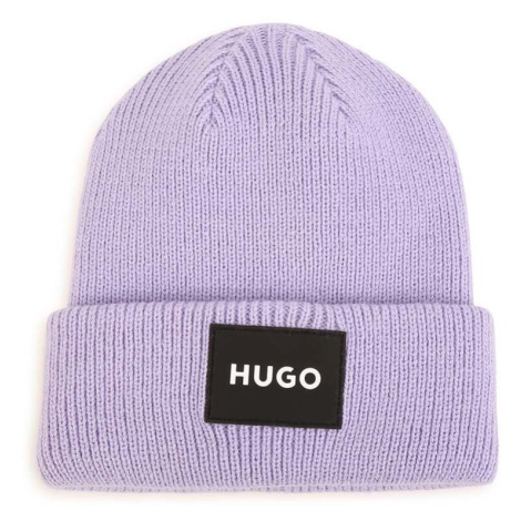 Dětska čepice HUGO fialová barva Hugo Boss