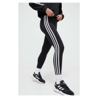 Legíny adidas Originals 3-Stripe Leggings dámské, černá barva, s aplikací, IP2968