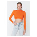 Trendyol Orange Waist Detailed Knitwear Sweater