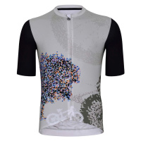 HOLOKOLO Cyklistický dres s krátkým rukávem - AMAZING ELITE - šedá/bílá/černá