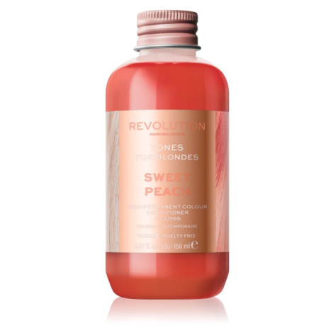 Revolution Haircare Tones For Blondes tónovací balzám pro blond vlasy odstín Sweet Peach 150 ml