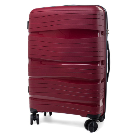 Rogal Tmavě červený prémiový skořepinový kufr "Royal" - M (35l), L (65l), XL (100l)