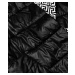Černá dámská přeložená obálková bunda (B8066-1026)