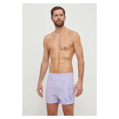 Plavkové šortky Karl Kani fialová barva