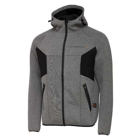 Savage Gear Mikina Tec-Foam Zip Hoodie Dark Grey Melange