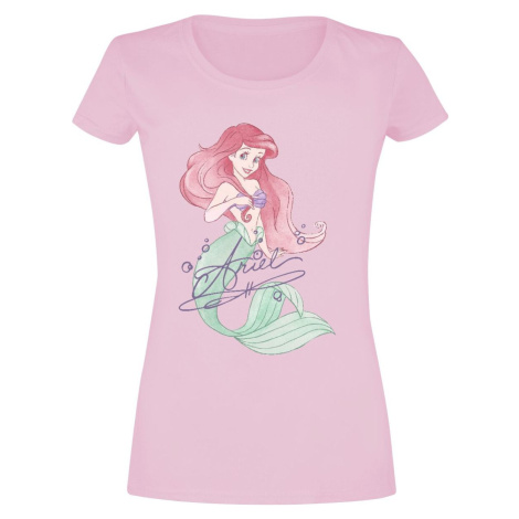 Ariel - Malá mořská víla Signed Ariel Dámské tričko světle růžová