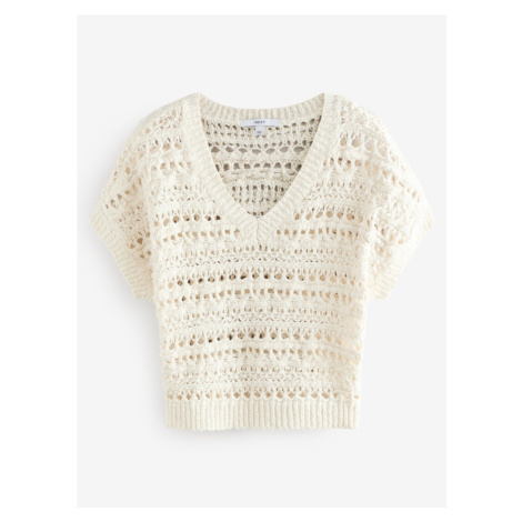 Next Svetr přírodní bílá