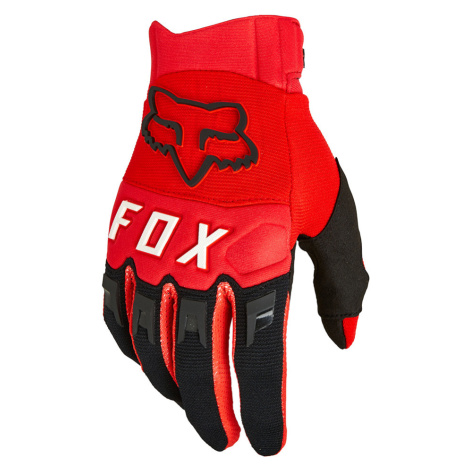 Motokrosové a cyklo rukavice FOX Dirtpaw Fluo Red MX22 fluo červená