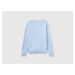 Benetton, V-neck Sweater In Pure Cotton