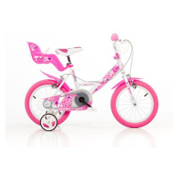 Dino Bikes Dětské kolo 164 bílo-růžové 16