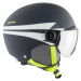 Alpina Sports ZUPO VISOR Dětská lyžařská helma, tmavě šedá, velikost