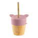 Citron Bamboo Cups hrnek s brčkem Blush Pink 180 ml