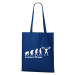 DOBRÝ TRIKO Bavlněná taška s potiskem Evoluce fitness Barva: Královsky modrá