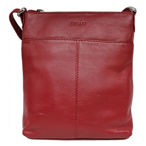 SEGALI Dámská kožená taška přes rameno SG-27001 červená
