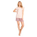 Dámské krátké bavlněné pyžamo model 17534753 Růžové - Yoclub