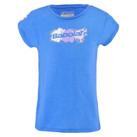 Dívčí tričko Babolat Exercise Cotton Tee Girl French Blue