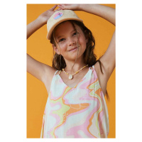 Dětská bavlněná kšiltovka Roxy béžová barva, s aplikací