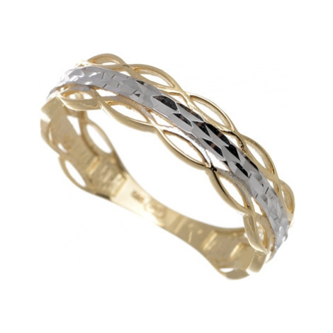 Prsten ze žlutého zlata bez kamínků PR0188F + DÁREK ZDARMA