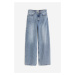 H & M - Wide Regular Jeans - modrá