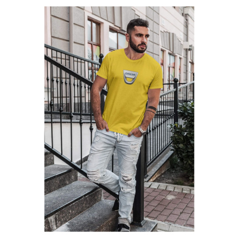 MMO Pánské tričko s logem auta Dacia Barva: Žlutá