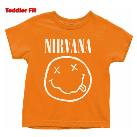 Tričko metal dětské Nirvana - White Happy Face - ROCK OFF - NIRVTS03TO