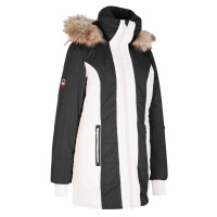 Krátký outdoorový kabát s umělou kožešinou, voděodolný