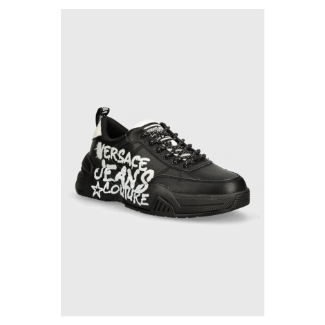 Kožené sneakers boty Versace Jeans Couture Stargaze černá barva, 77YA3SF1 ZP328 899