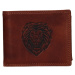 Pánská kožená peněženka SendiDesign Lion - hnědá