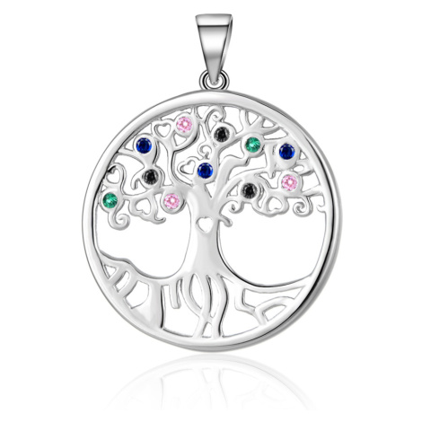 Beneto Slušivý stříbrný přívěsek Strom života AGH179