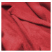 Dlouhý červený vlněný přehoz přes oblečení typu "Alpaka" (7108)