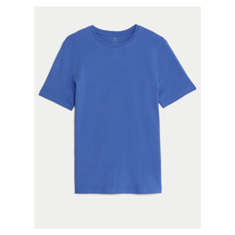 Modré pánské basic tričko Marks & Spencer