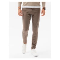 Béžové pánské chino kalhoty Ombre Clothing P1059