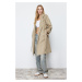 Trendyol Light Khaki Regular Belted Trench Coat