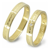 Snubní prsteny zlaté 1088 + DÁREK ZDARMA